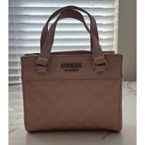 GUESS Pink Quilted Mini‎ Tote Purse 7" X 6"